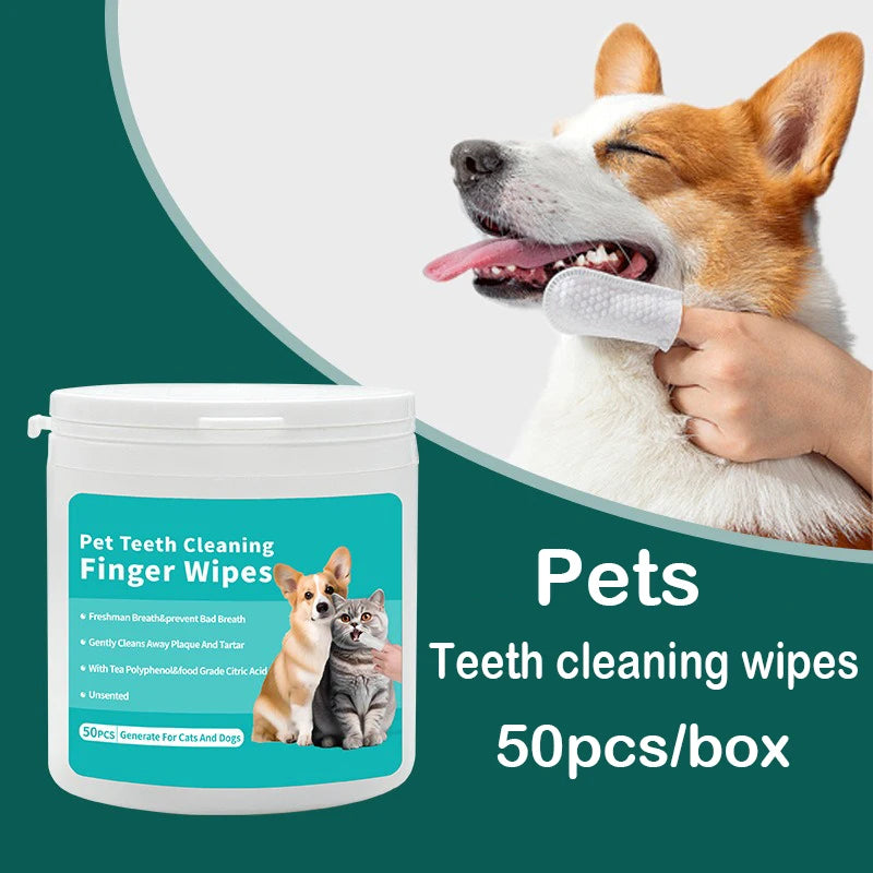 Pawzy Pets™ Pet Finger Toothbrush Wipes